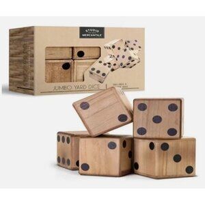 Giant Jumbo Wooden Yard Dice Game Studio Mercantile Set of 5